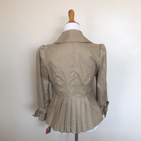 New Ya-Ya Open Front Fitted Trench Style Blazer - Picture 3 of 7